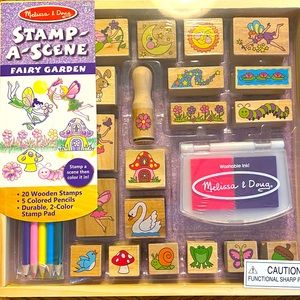 NEW Melissa & Doug Stamp a Scene Fairy Garden